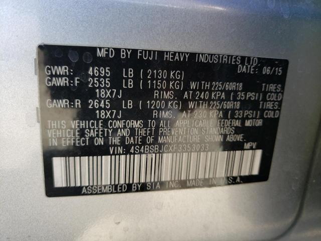 Foto 14 de la subasta – 2015 SUBARU OUTBACK 2. con VIN 4S4BSBJCXF3353033
