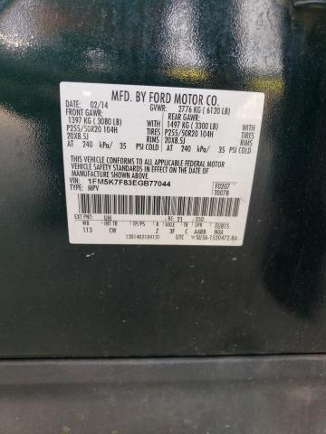 Photo 14 from auction – 2014 FORD EXPLORER L with VIN 1FM5K7F83EGB77044