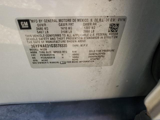 Photo 14 from auction – 2016 CADILLAC SRX with VIN 3GYFNAE31GS578335