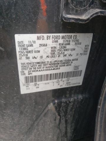 Photo 14 from auction – 2011 FORD EDGE SPORT with VIN 2FMDK4AK0BBA46265