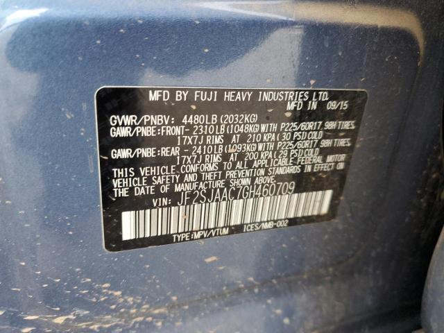Photo 14 from auction – 2016 SUBARU FORESTER 2 with VIN JF2SJAAC7GH460709