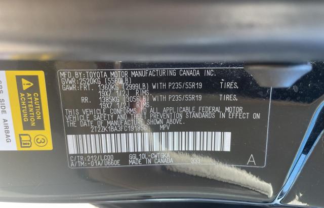Photo 10 from auction – 2015 LEXUS RX 350 with VIN 2T2ZK1BA3FC191856