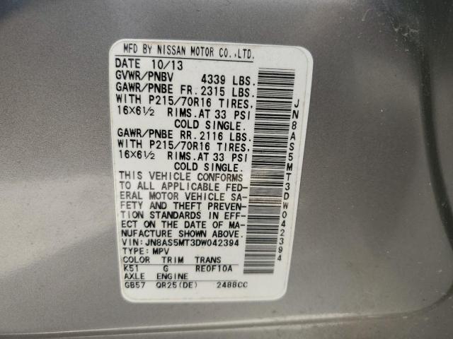 Photo 14 from auction – 2013 NISSAN ROGUE S with VIN JN8AS5MT3DW042394