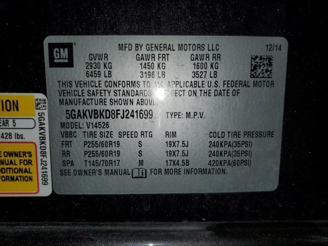 Photo 14 from auction – 2015 BUICK ENCLAVE with VIN 5GAKVBKD8FJ241699