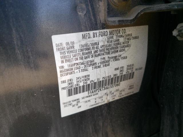 Photo 14 from auction – 2010 FORD TAURUS SHO with VIN 1FAHP2KT3AG107060