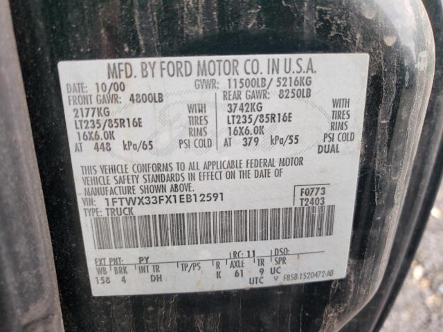 Photo 14 from auction – 2001 FORD F350 SUPER with VIN 1FTWX33FX1EB12591