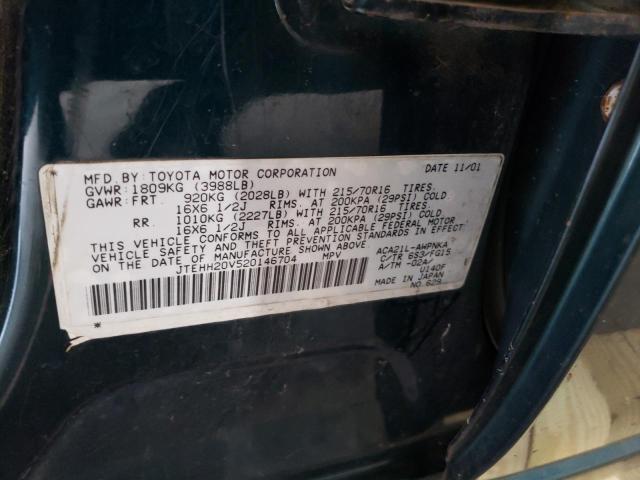 Photo 14 from auction – 2002 TOYOTA RAV4 with VIN JTEHH20V520146704