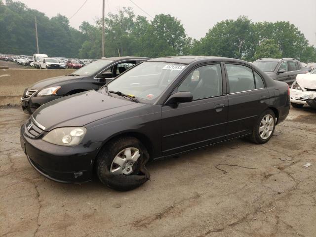 HONDA CIVIC EX 2001 with VIN 2HGES26731H520353 - Photo from auction