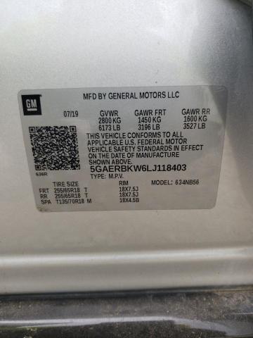 Photo 14 from auction – 2020 BUICK ENCLAVE ES with VIN 5GAERBKW6LJ118403