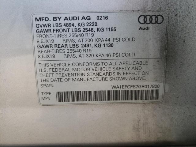 Снимка 14 от търг – 2016 AUDI Q3 PREMIUM с VIN WA1EFCFS7GR017800