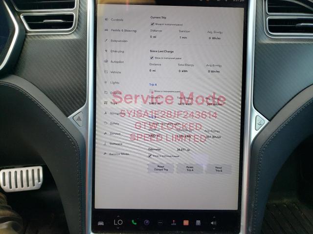 Photo 9 from auction – 2018 TESLA MODEL S with VIN 5YJSA1E28JF243614