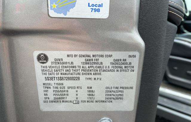 Photo 10 from auction – 2007 SAAB 9-7X 4.2I with VIN 5S3ET13S672800228