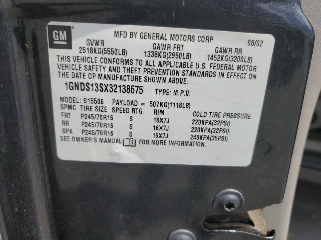 Photo 14 from auction – 2003 CHEVROLET TRAILBLAZE with VIN 1GNDS13SX32138675