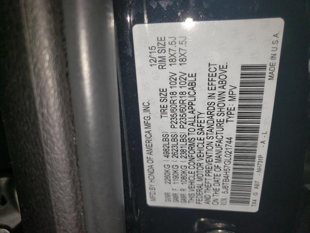 Photo 14 from auction – 2016 ACURA RDX TECHNO with VIN 5J8TB4H57GL021744