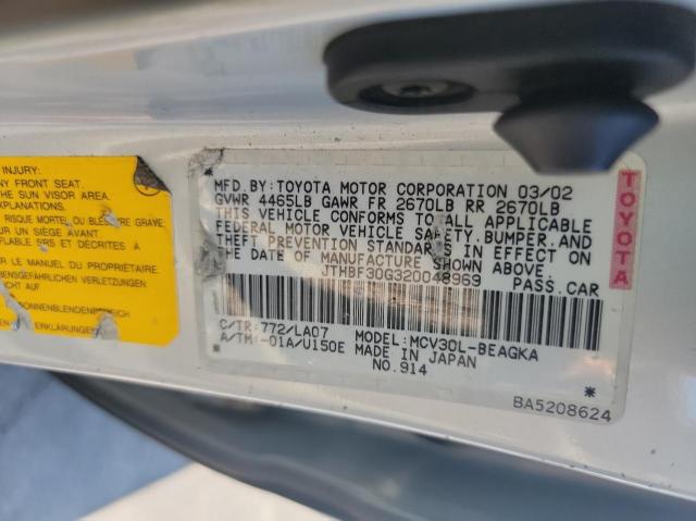 Photo 10 from auction – 2002 LEXUS ES 300 with VIN JTHBF30G320048969