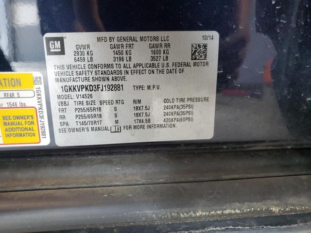 Photo 14 from auction – 2015 GMC ACADIA SLE with VIN 1GKKVPKD3FJ192881