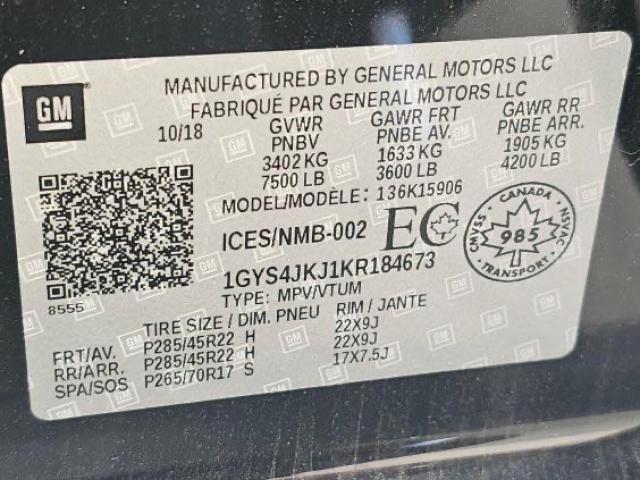 Photo 10 from auction – 2019 CADILLAC ESCALADE E with VIN 1GYS4JKJ1KR184673