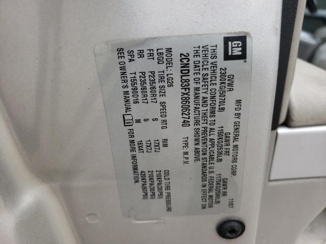 Photo 14 from auction – 2008 CHEVROLET EQUINOX LT with VIN 2CNDL83FX86062740