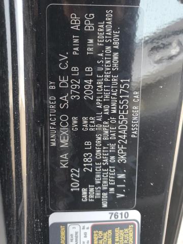 Photo 10 from auction – 2023 KIA FORTE LX with VIN 3KPF24AD5PE551751