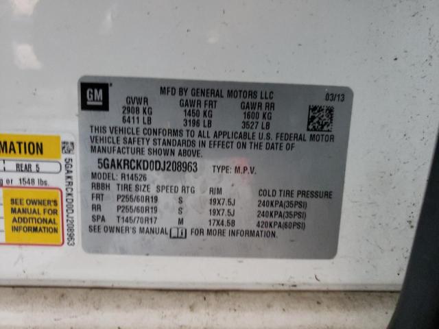 Photo 14 from auction – 2013 BUICK ENCLAVE with VIN 5GAKRCKD0DJ208963