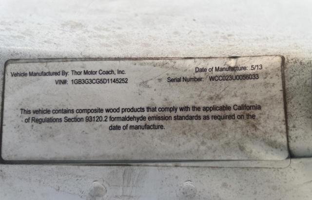 Photo 10 from auction – 2014 COACH CAMPER with VIN 1GB3G3CG5D1145252