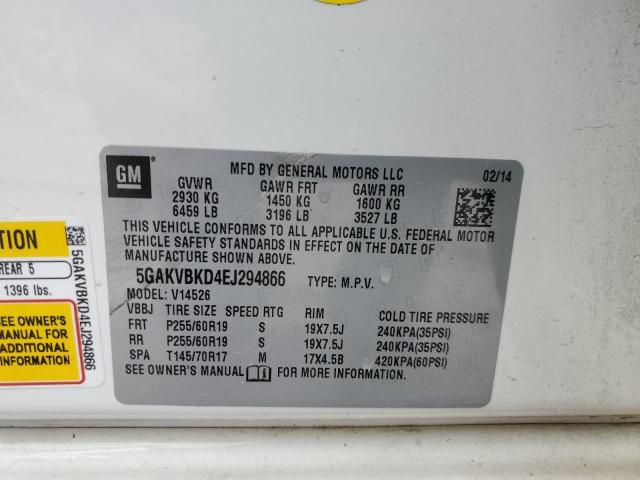 Photo 14 from auction – 2014 BUICK ENCLAVE with VIN 5GAKVBKD4EJ294866