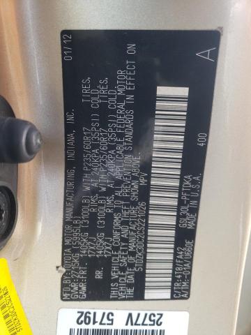 Photo 14 from auction – 2012 TOYOTA SIENNA with VIN 5TDZK3DC2CS221026