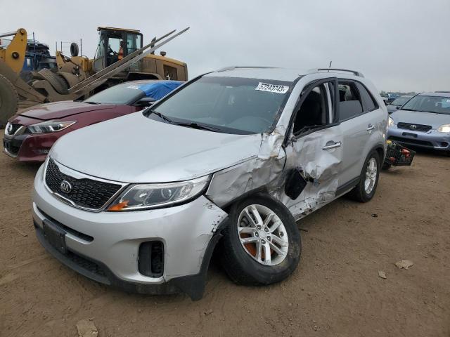 KIA SORENTO LX 2015 with VIN 5XYKTCA61FG592340 - Photo from auction