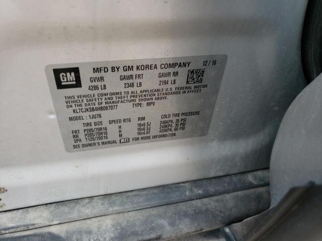 Photo 14 from auction – 2017 CHEVROLET TRAX with VIN KL7CJKSB4HB087077