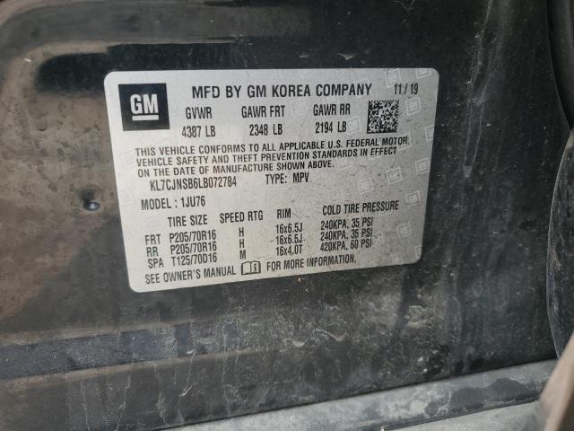 Photo 14 from auction – 2020 CHEVROLET TRAX LS with VIN KL7CJNSB6LB072784