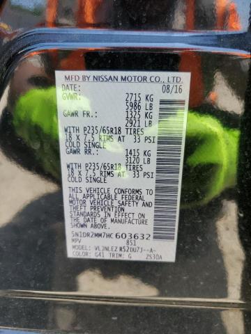 Photo 14 from auction – 2017 NISSAN PATHFINDER with VIN 5N1DR2MM7HC603632