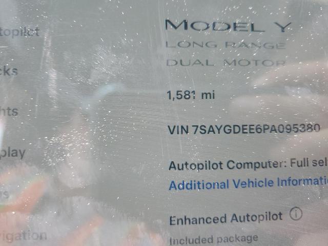 Photo 9 from auction – 2023 TESLA MODEL Y with VIN 7SAYGDEE6PA095380