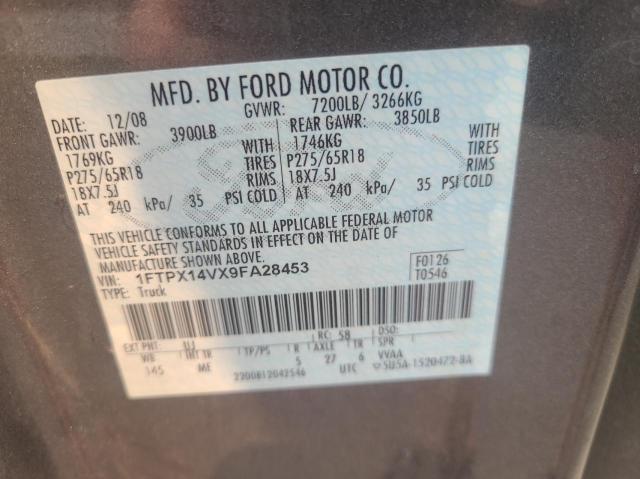 Photo 10 from auction – 2009 FORD F150 SUPER with VIN 1FTPX14VX9FA28453