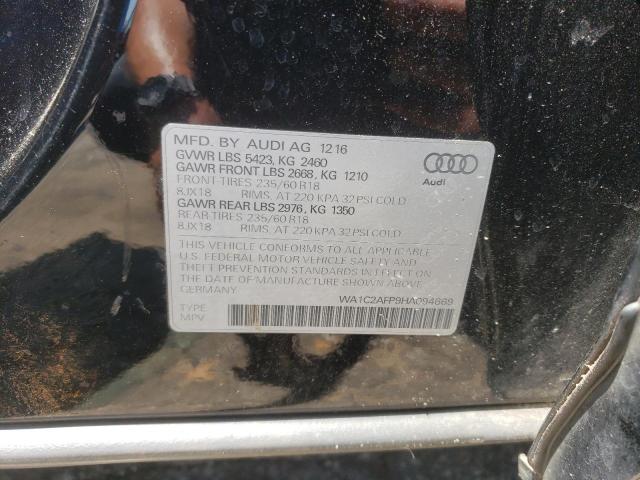 Photo 14 from auction – 2017 AUDI Q5 PREMIUM with VIN WA1C2AFP9HA094669
