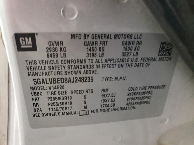 Photo 14 from auction – 2010 BUICK ENCLAVE CX with VIN 5GALVBED8AJ248239