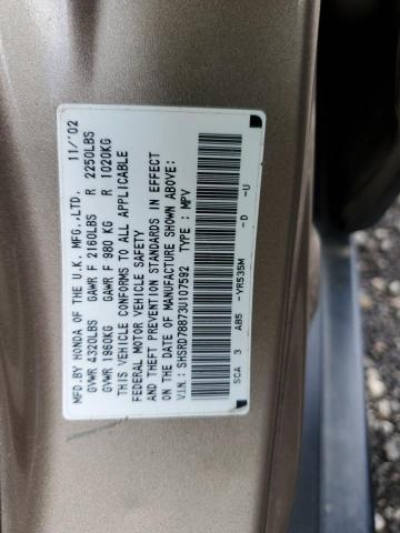 Photo 14 from auction – 2003 HONDA CR-V EX with VIN SHSRD78873U107592