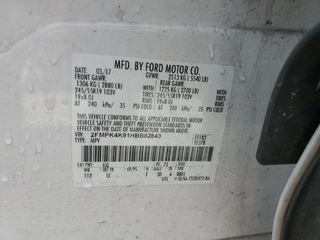 Photo 14 from auction – 2017 FORD EDGE TITAN with VIN 2FMPK4K91HBB82843