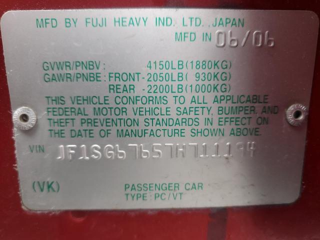 Фото 14 с аукциона – 2007 SUBARU FORESTER 2 с VIN JF1SG67657H711194