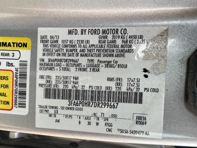 Photo 10 from auction – 2013 FORD FUSION SE with VIN 3FA6P0HR7DR299667