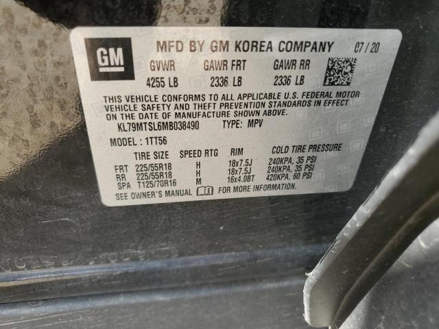 Photo 14 from auction – 2021 CHEVROLET TRAILBLAZE with VIN KL79MTSL6MB038490