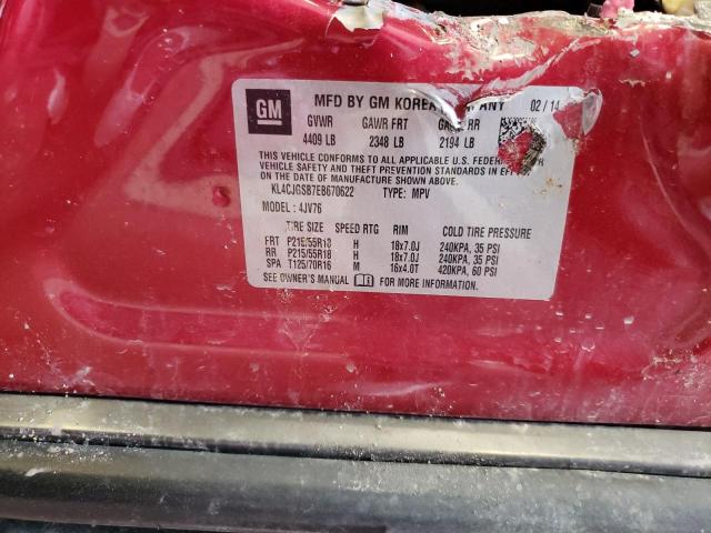 Photo 14 from auction – 2014 BUICK ENCORE with VIN KL4CJGSB7EB670622