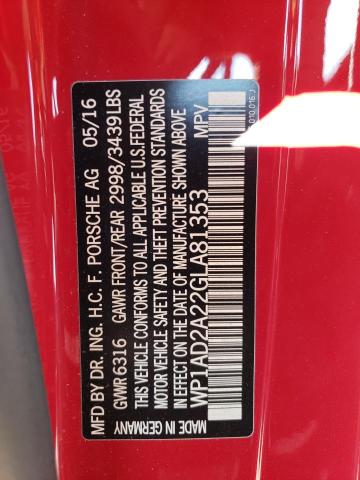 Photo 14 from auction – 2016 PORSCHE CAYENNE GT with VIN WP1AD2A22GLA81353
