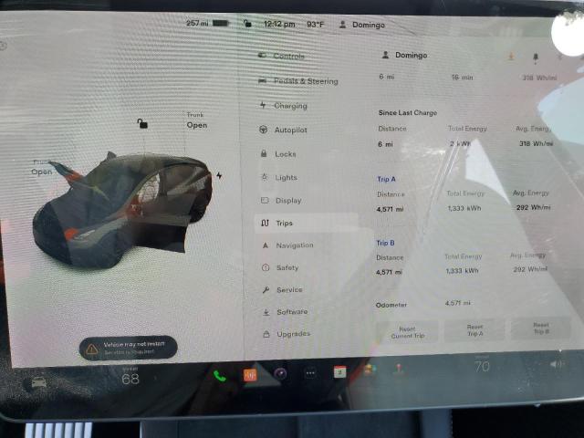 Photo 9 from auction – 2022 TESLA MODEL Y with VIN 7SAYGDEF8NF337417