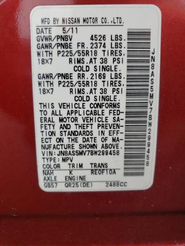Photo 14 from auction – 2011 NISSAN ROGUE S with VIN JN8AS5MV7BW299458