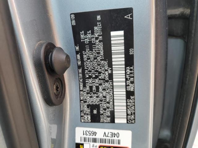 Photo 14 from auction – 2010 TOYOTA SIENNA XLE with VIN 5TDYK4CC5AS317541