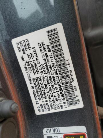 Photo 14 from auction – 2012 HONDA CR-V EX with VIN 5J6RM4H56CL042124