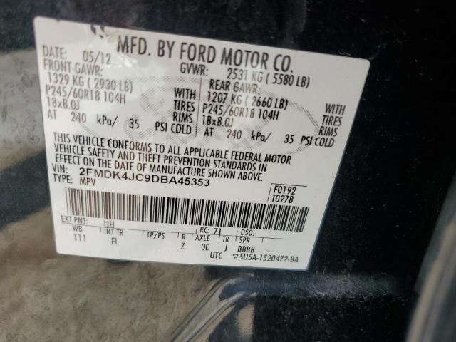 Photo 14 from auction – 2013 FORD EDGE SEL with VIN 2FMDK4JC9DBA45353