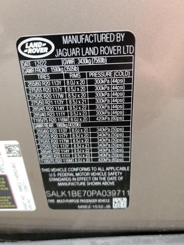 Photo 14 from auction – 2023 LAND ROVER RANGE ROVE with VIN SALK1BE70PA039711