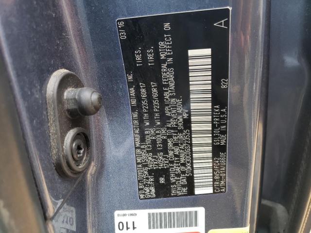 Photo 14 from auction – 2016 TOYOTA SIENNA LE with VIN 5TDKK3DC0GS723525