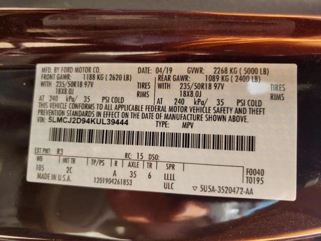 Photo 14 from auction – 2019 LINCOLN MKC SELECT with VIN 5LMCJ2D94KUL39444
